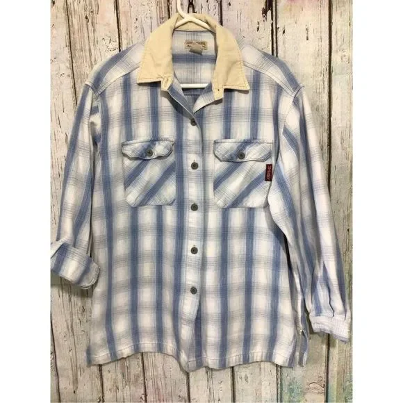 Vintage Union Bay Heavyweight Denim with Corduroy Collar Men’s Shirt Size Medium - Picture 15 of 15